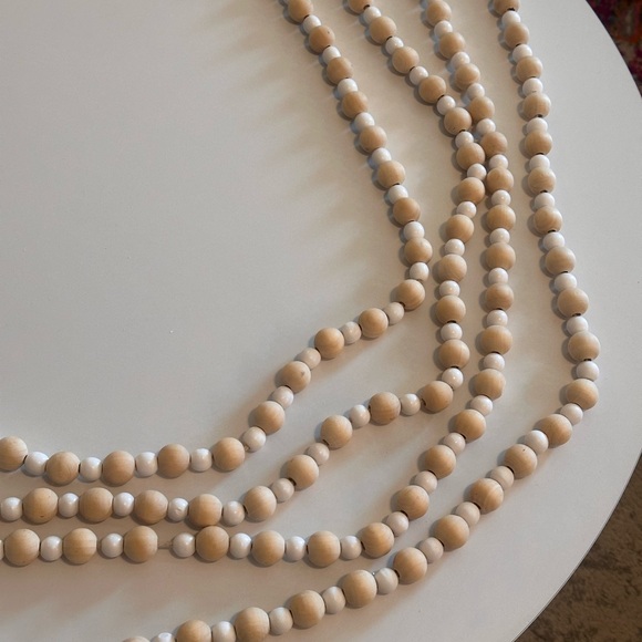 Wooden Beaded Garland, Set of 4 - Picture 6 of 7
